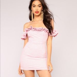 New w/ Tag pink checkered dress